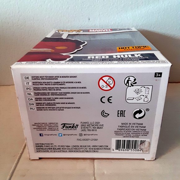 FUNKO POP #854 Marvel Hot Topic Exclusive Red Hulk - Picture 5 of 5